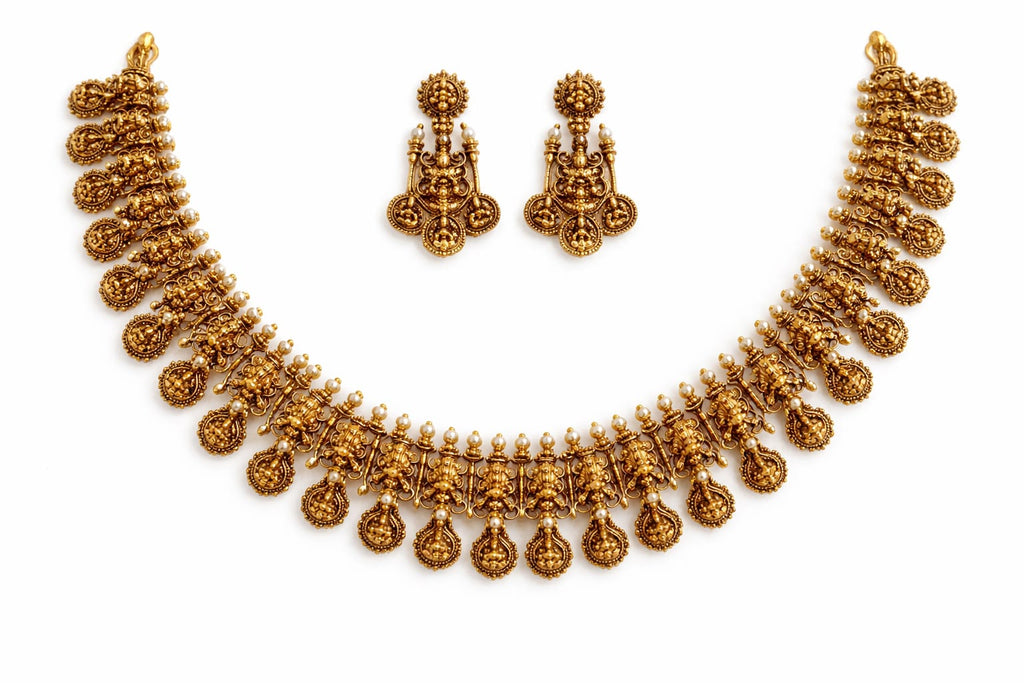Traditional Lakshmi Temple Necklace Set
