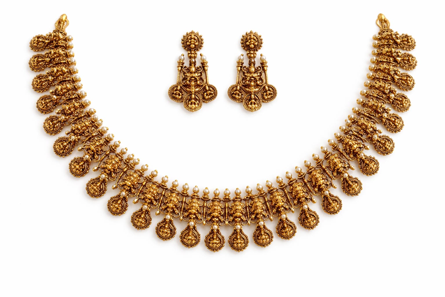 Traditional Lakshmi Temple Necklace Set