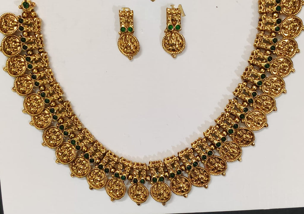 Lakshmi Coin Temple Necklace Set