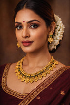 Lakshmi Coin Temple Necklace Set