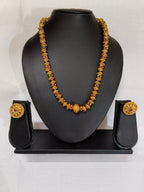 Traditional Antique Gold Beaded Necklace Set