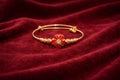 Ruby Floral Adjustable Bangle