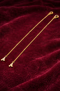 Classic Gold Beaded Anklets (Pair)