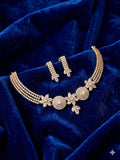 Royal Floral AD Stone Choker Set