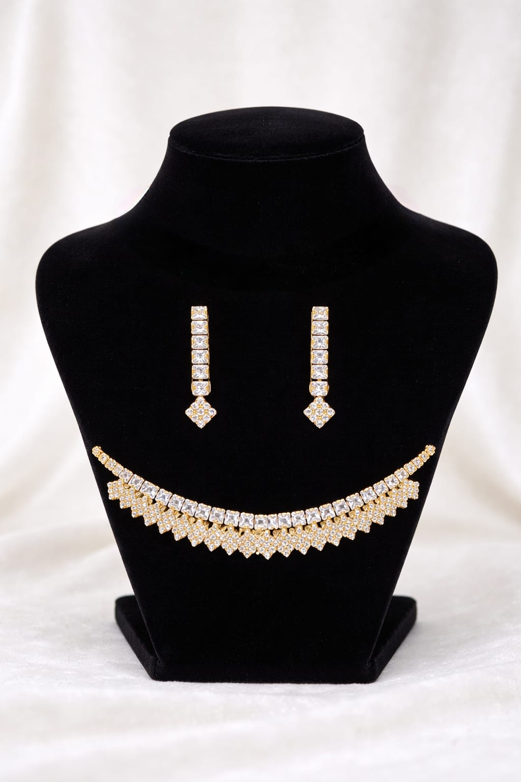 Golden Grace AD Stone Necklace Set