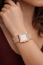 Luxury Rose Gold Crystal Watch