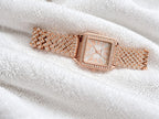 Luxury Rose Gold Crystal Watch